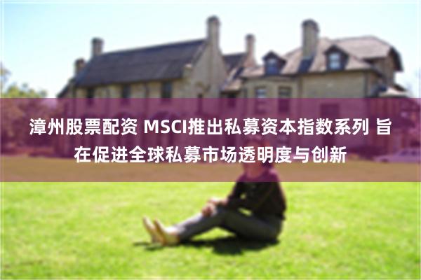 漳州股票配资 MSCI推出私募资本指数系列 旨在促进全球私募市场透明度与创新