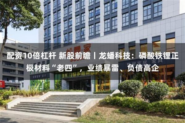 配资10倍杠杆 新股前瞻丨龙蟠科技：磷酸铁锂正极材料“老四”，业绩暴雷、负债高企