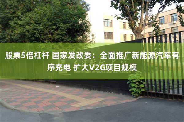 股票5倍杠杆 国家发改委：全面推广新能源汽车有序充电 扩大V2G项目规模