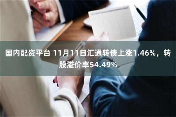 国内配资平台 11月11日汇通转债上涨1.46%，转股溢价率54.49%