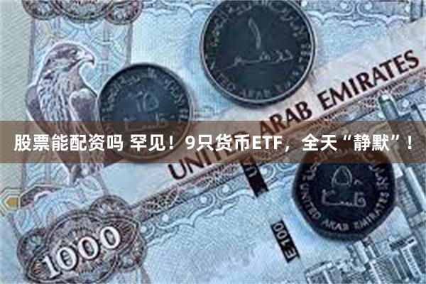 股票能配资吗 罕见！9只货币ETF，全天“静默”！